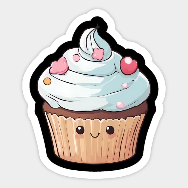 Vanilla Cupcake Sticker by animegirlnft